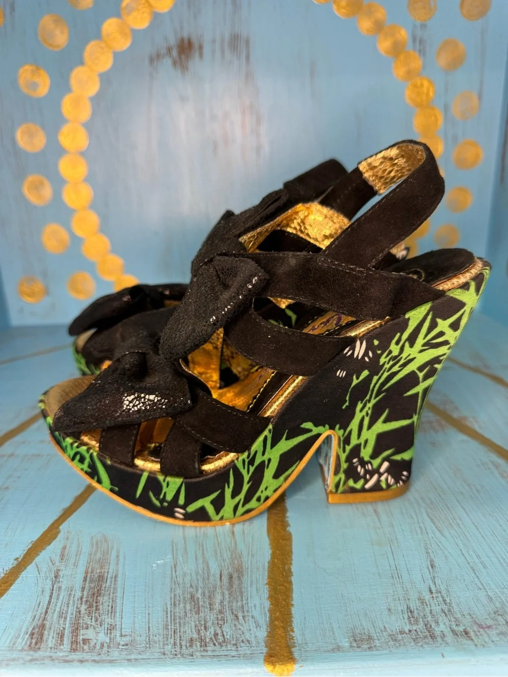 Irregular Choice Panda & Bamboo Print - size 7.5